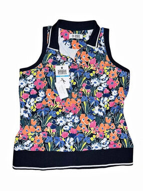 Original Penguin Womens Large Munsingwear golf sport Shirt Sleeveless floral